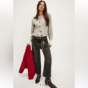 Free People Gray Women Jeans